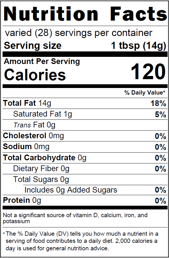 16oz Canola Oil with Butter Flavoring