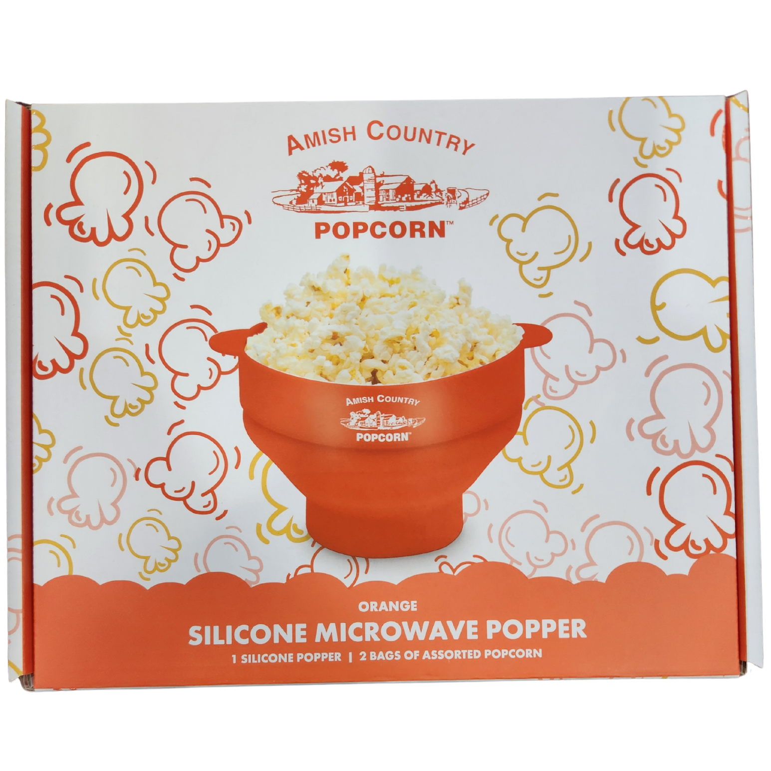 Orange Silicone Microwave Popper