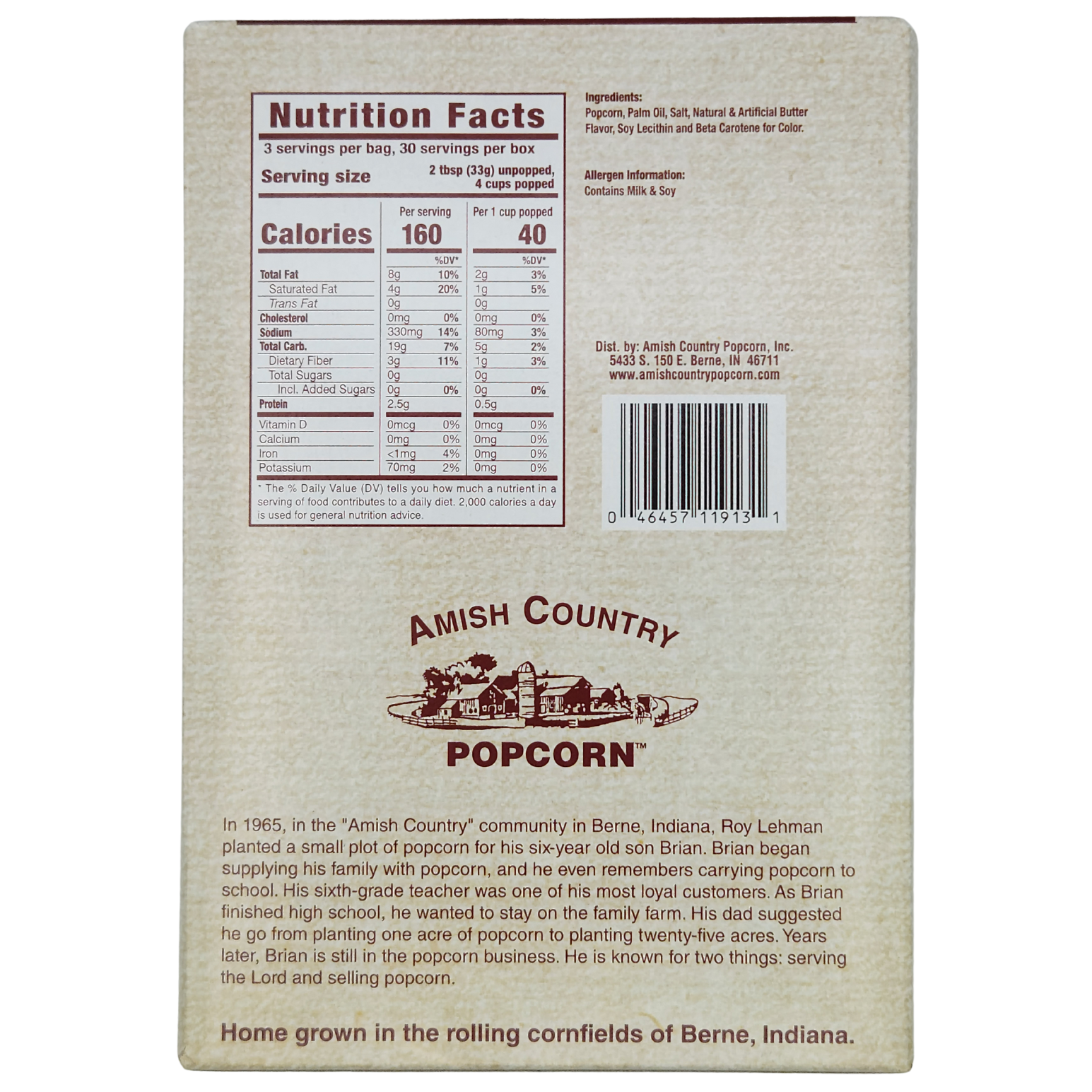 60ct Case Ladyfinger Butter Microwave Hulless Popcorn (Includes Free Shipping)