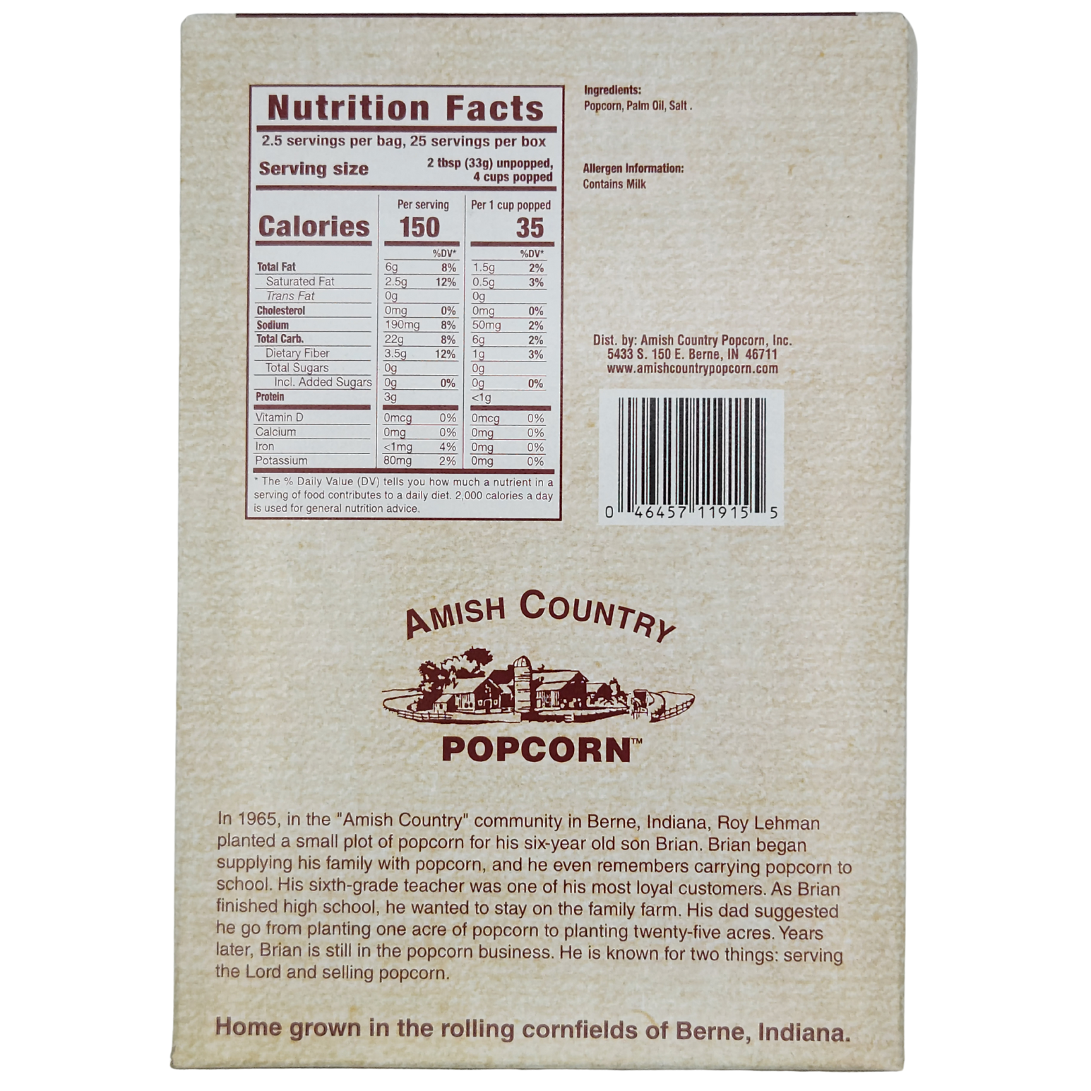 60ct Case Lite Natural Microwave Hulless Popcorn (Includes Free Shipping)