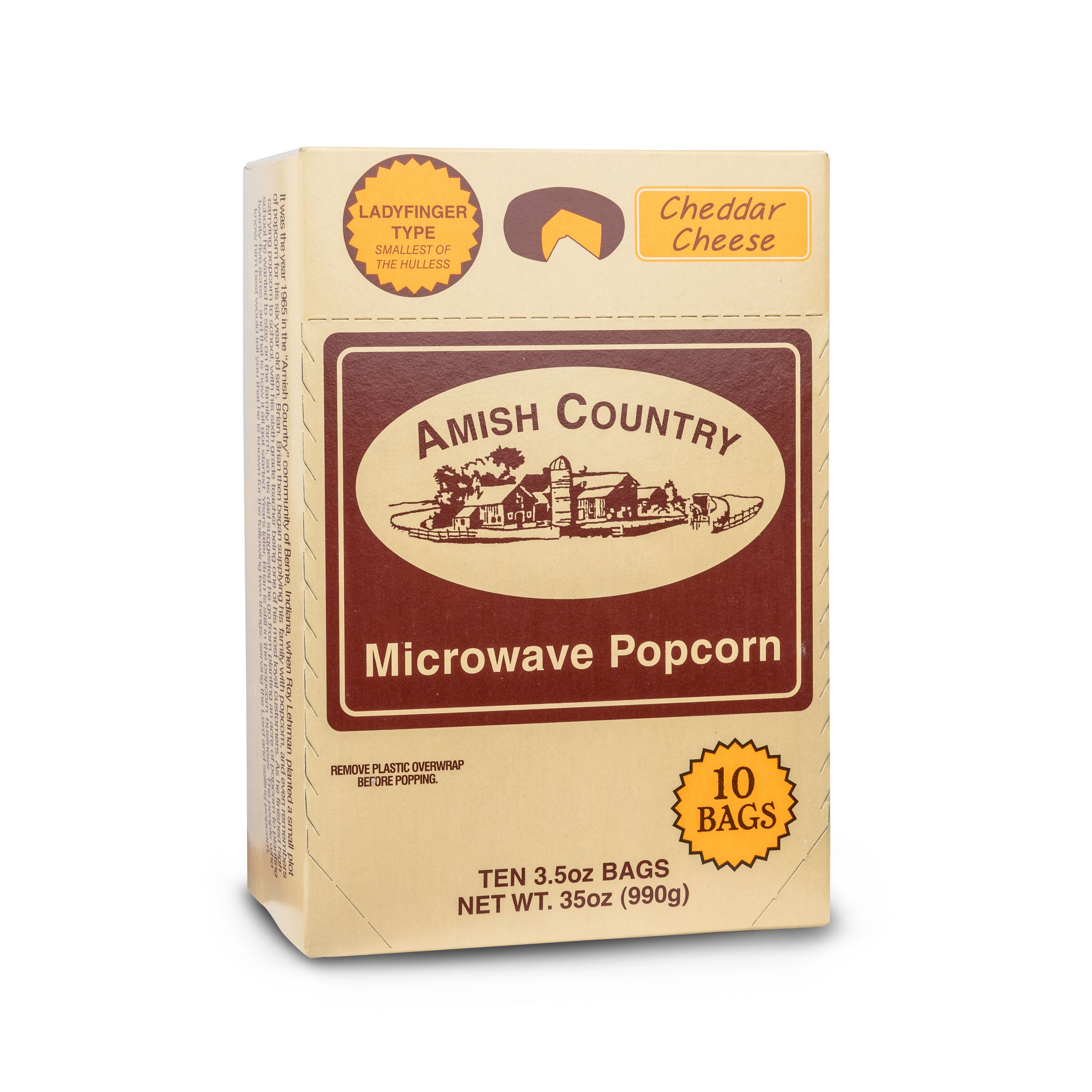 60ct Case Cheddar Cheese Microwave Hulless Popcorn (Includes Free Shipping)