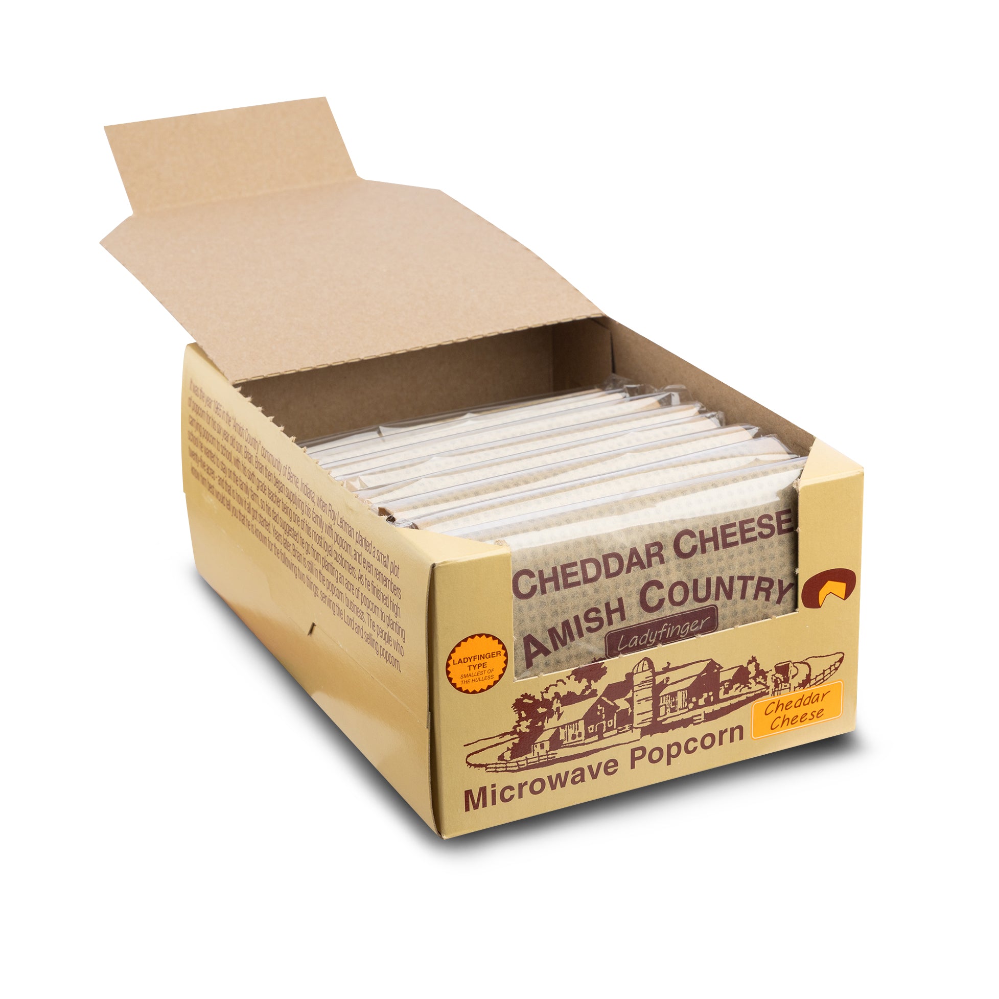 60ct Case Cheddar Cheese Microwave Hulless Popcorn (Includes Free Shipping)