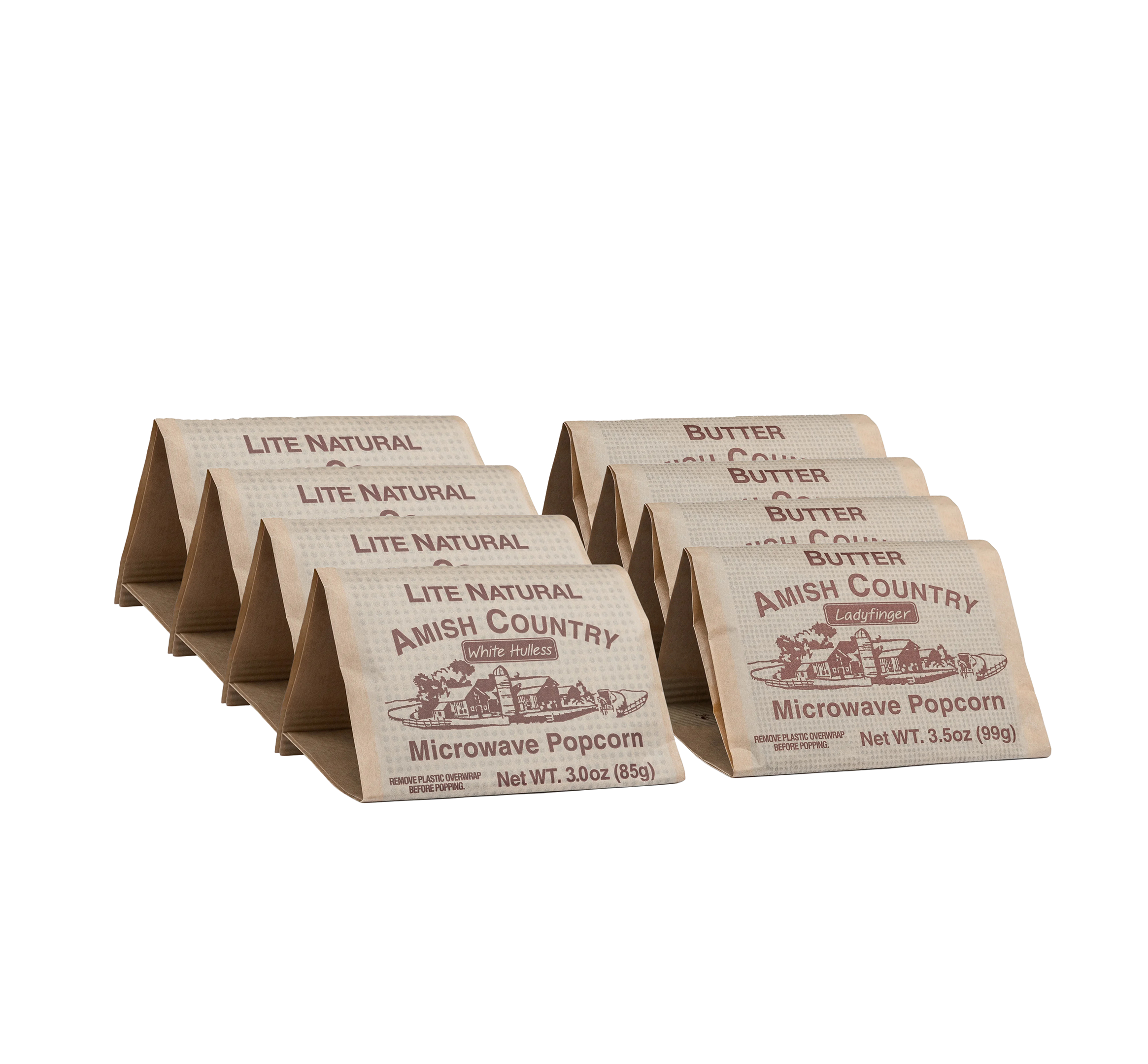 Four Bags of Ladyfinger Butter and Lite Natural Microwave Popcorn