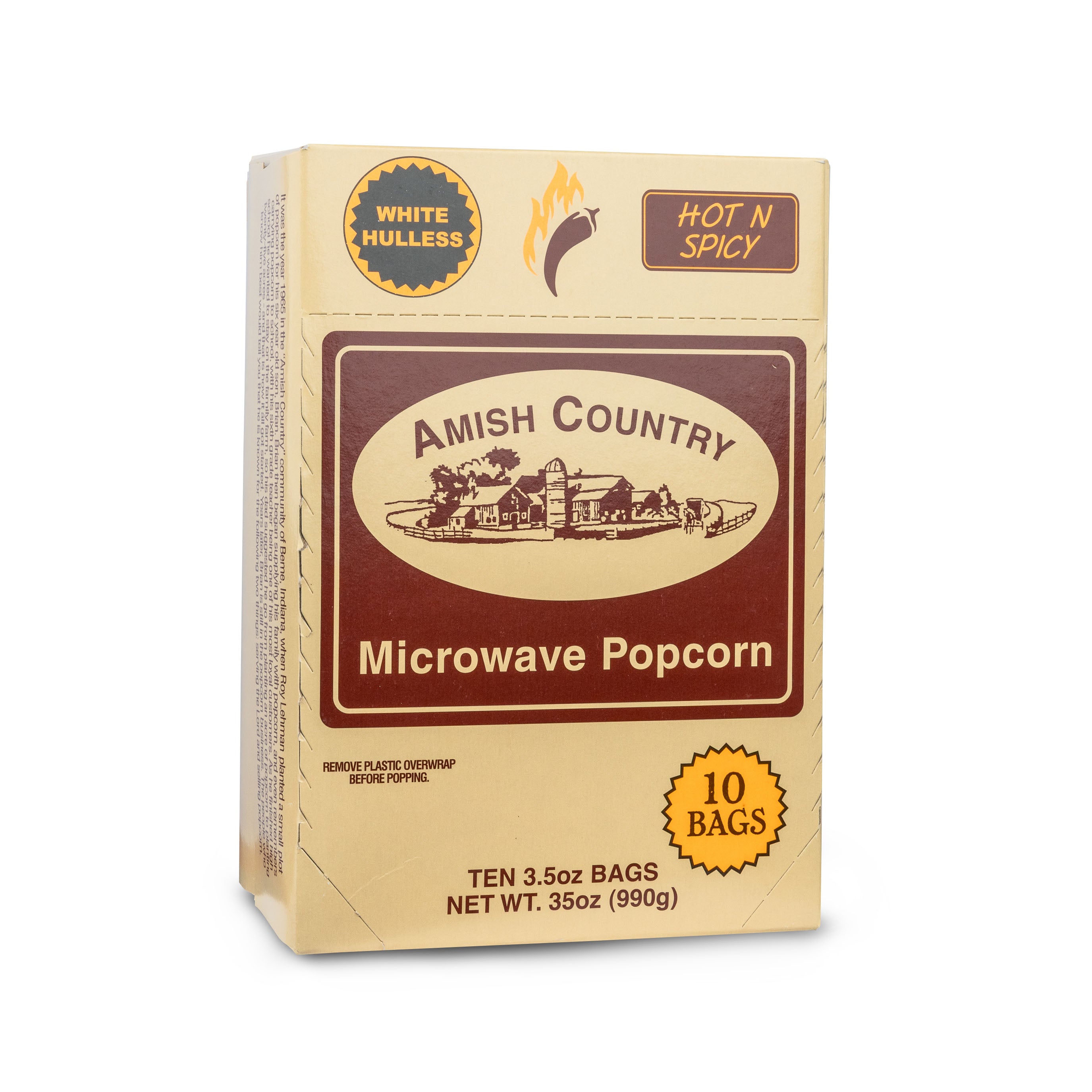 60ct Case Hot n Spicy Microwave Hulless Popcorn (Includes Free Shipping)
