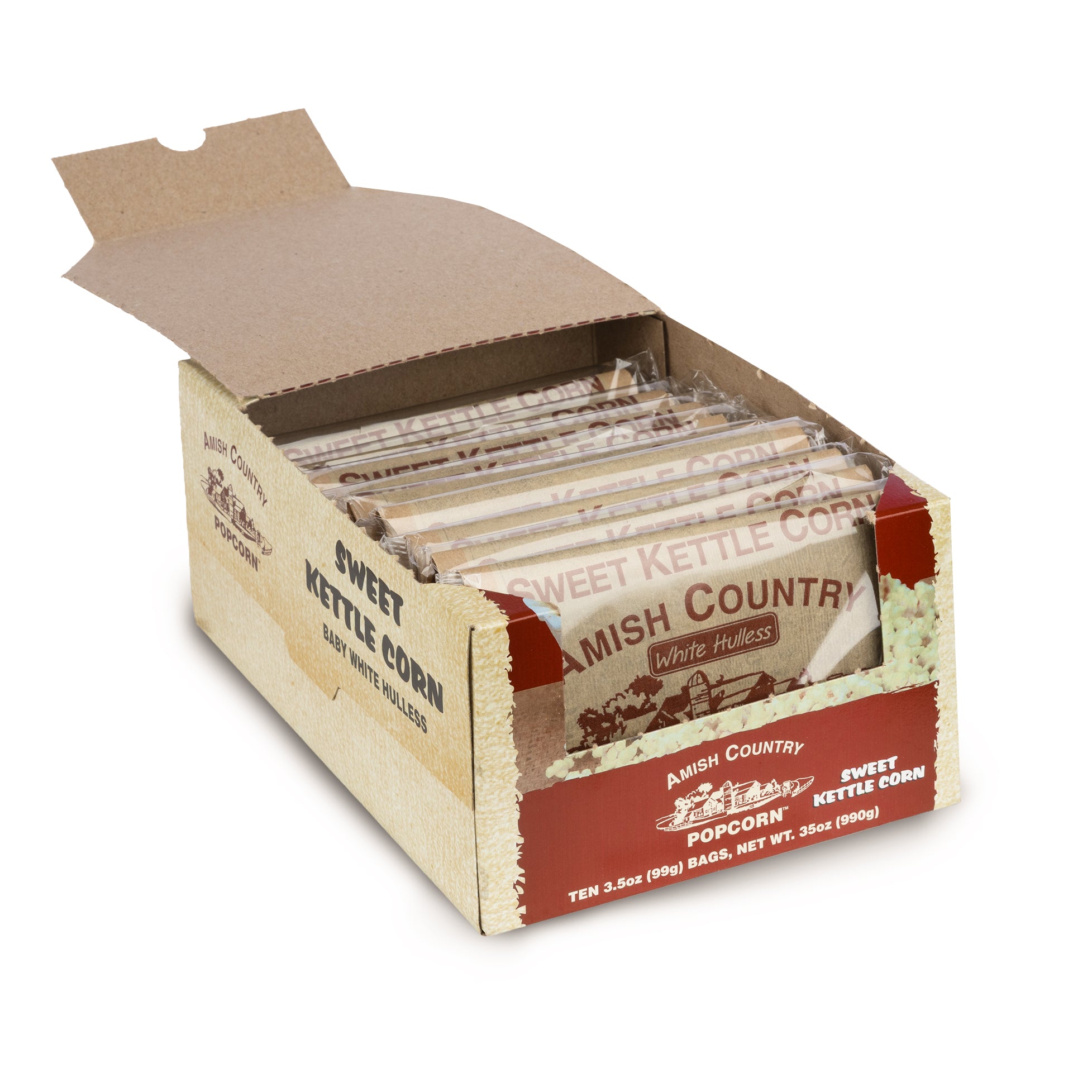 60ct Case Sweet Kettle Corn Microwave Hulless Popcorn (includes Free Shipping)