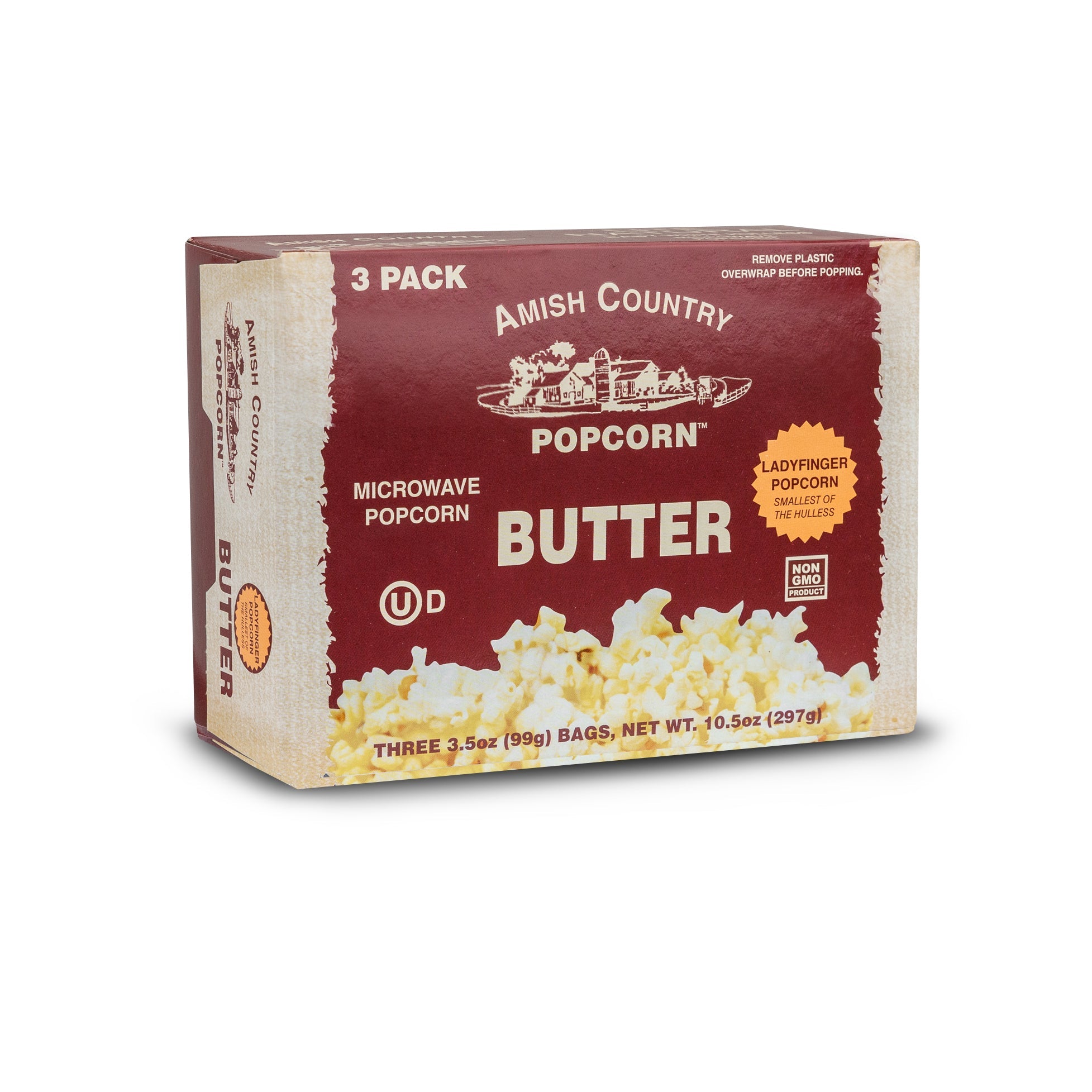 3pk Ladyfinger Butter Microwave Popcorn