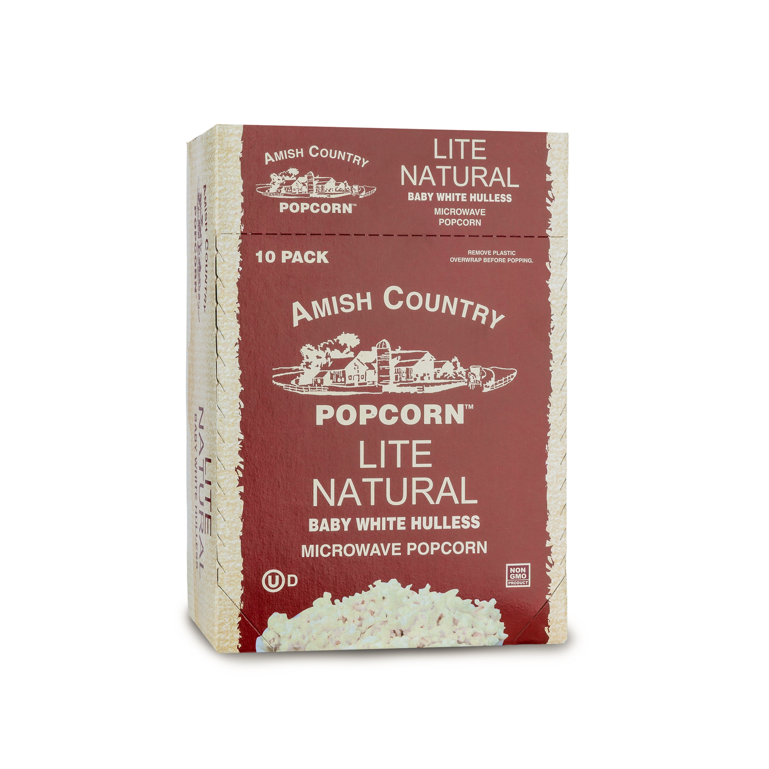 60ct Case Lite Natural Microwave Hulless Popcorn (Includes Free Shipping)