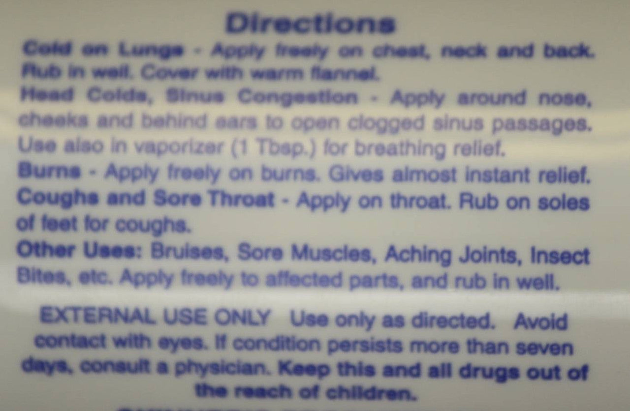 Skinner's Vaporizing Salve 3.5 oz.