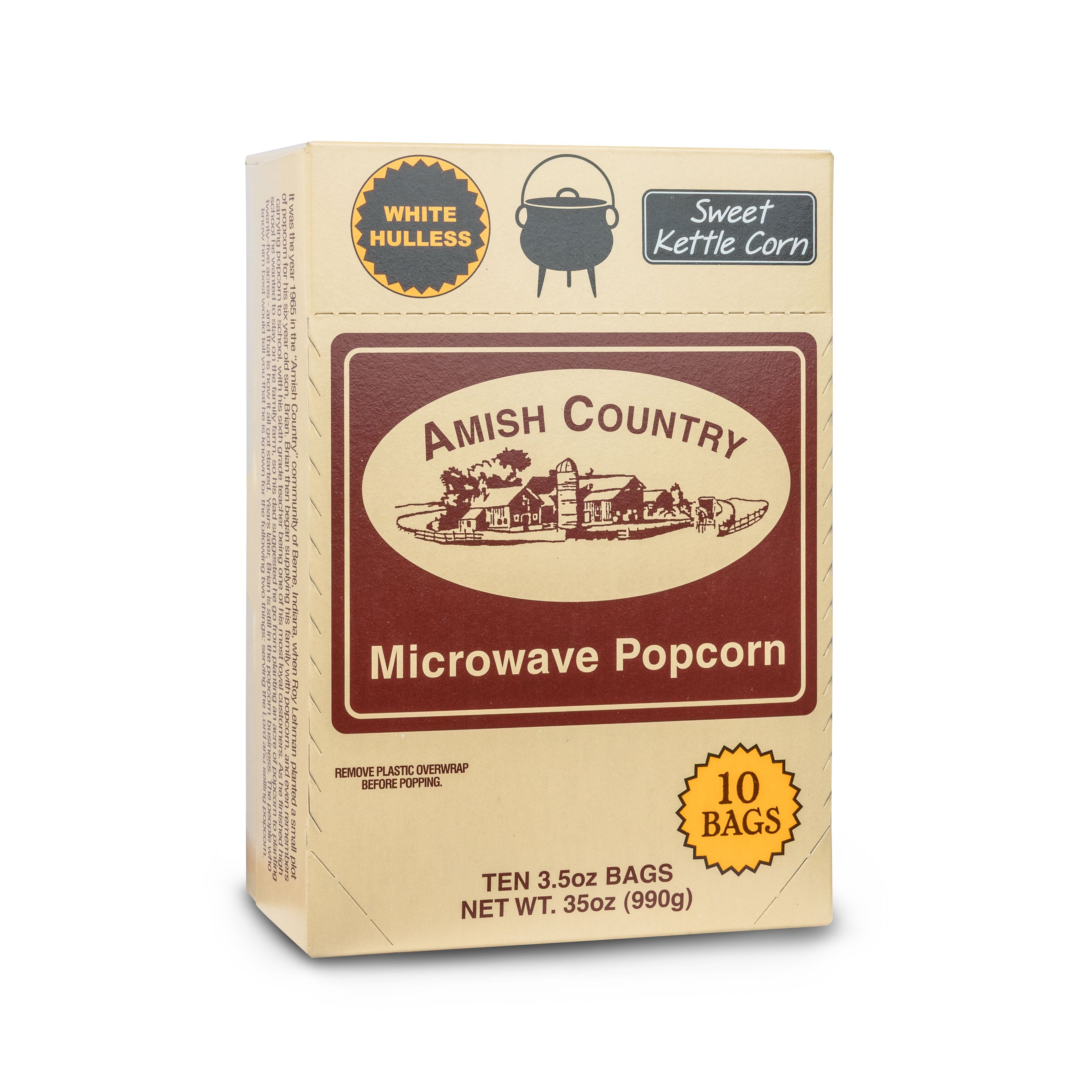60ct Case Sweet Kettle Corn Microwave Hulless Popcorn (includes Free Shipping)