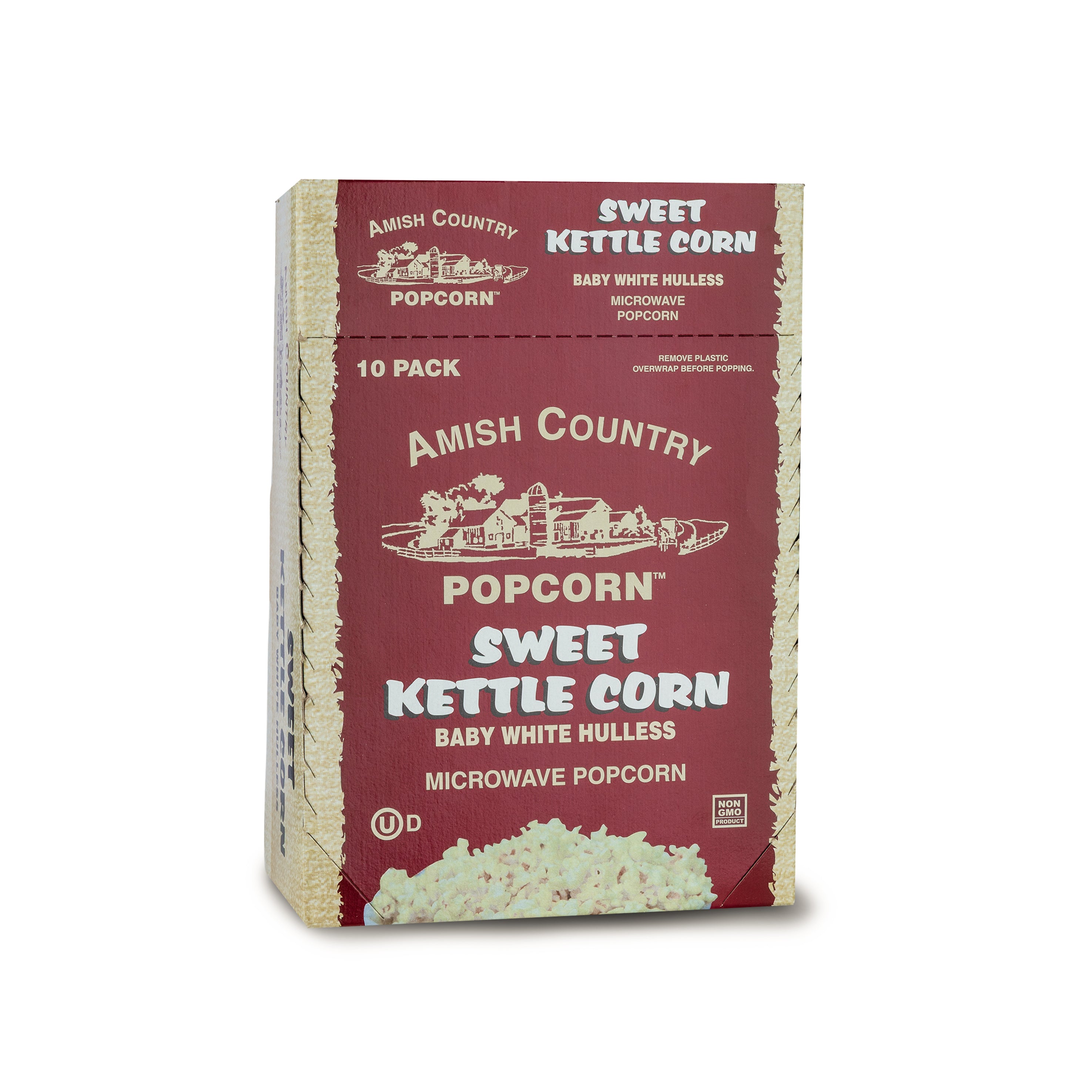 60ct Case Sweet Kettle Corn Microwave Hulless Popcorn (includes Free Shipping)