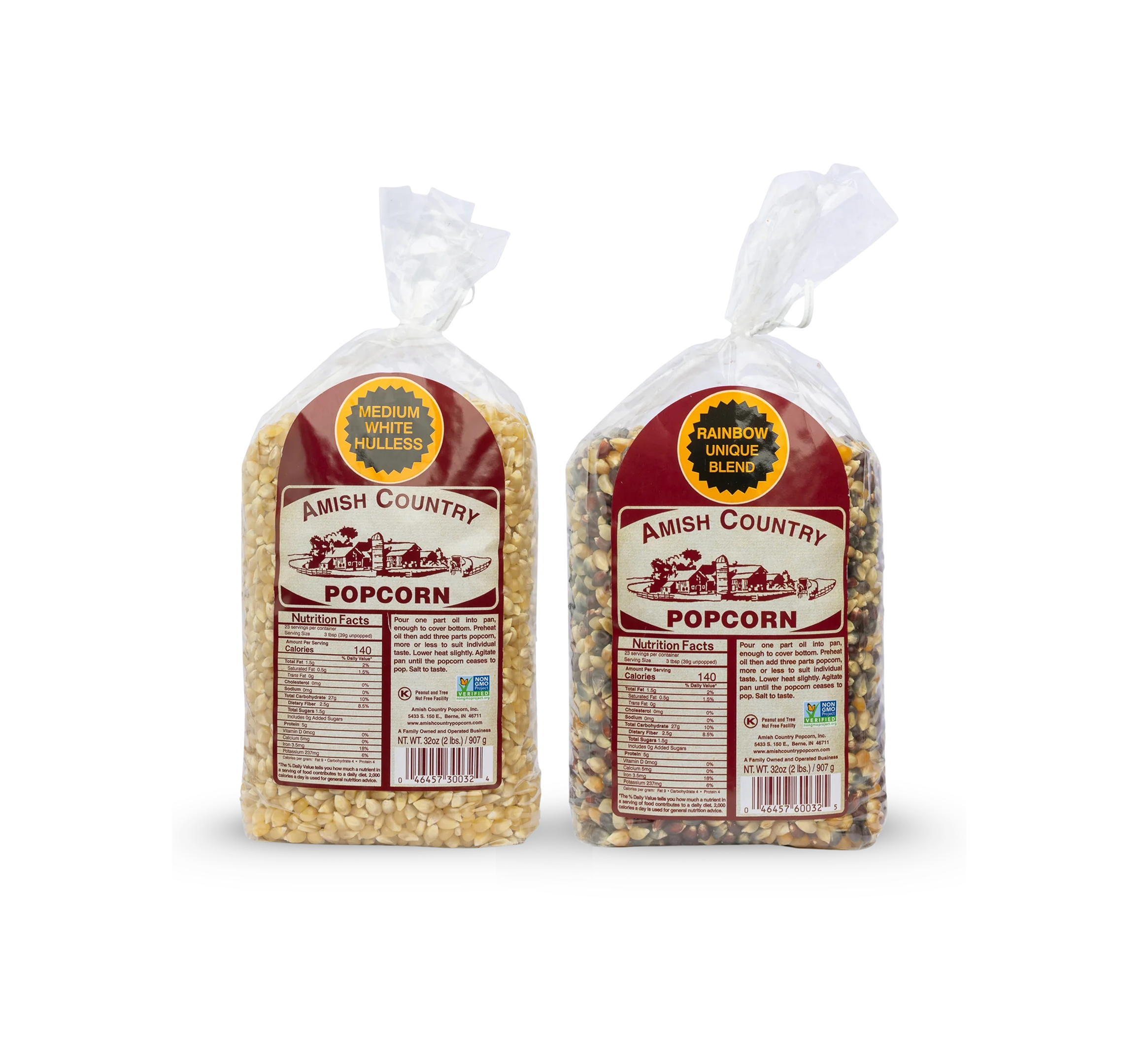 Two 2 lb. Bags of Popcorn