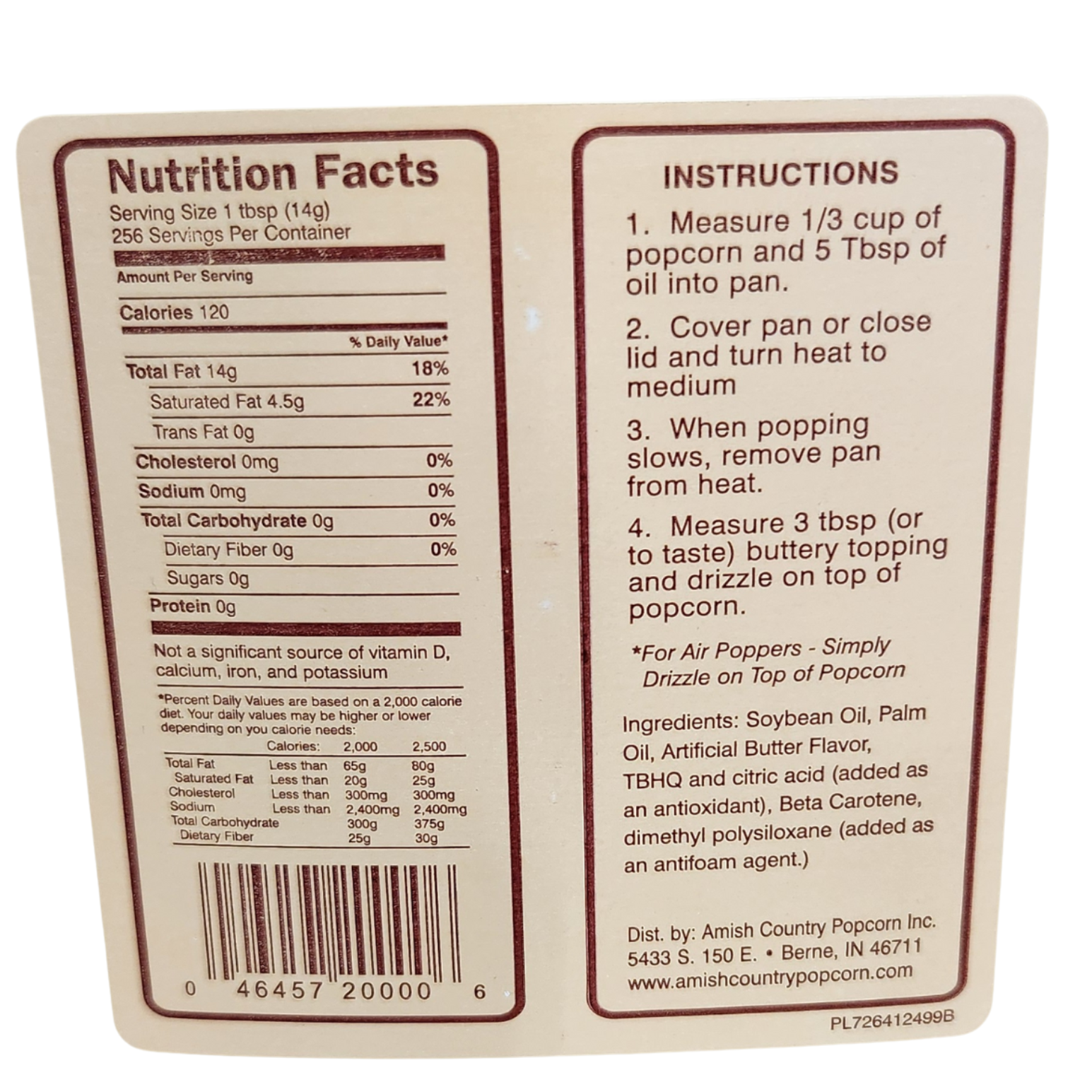 Buttery Popcorn Topping (Gallon)