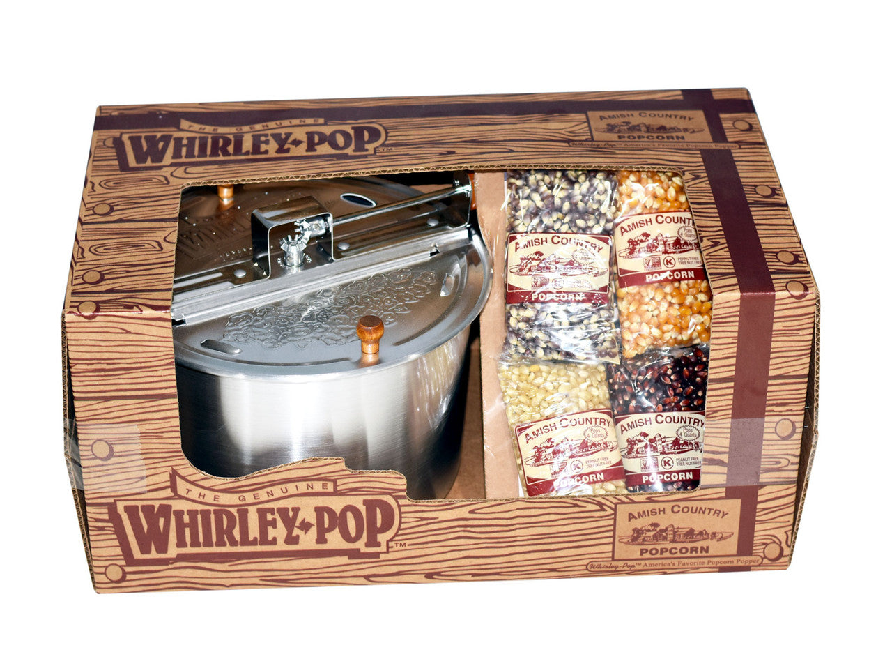 Whirley Pop Gift Set w/ 4oz. Bags of Popcorn