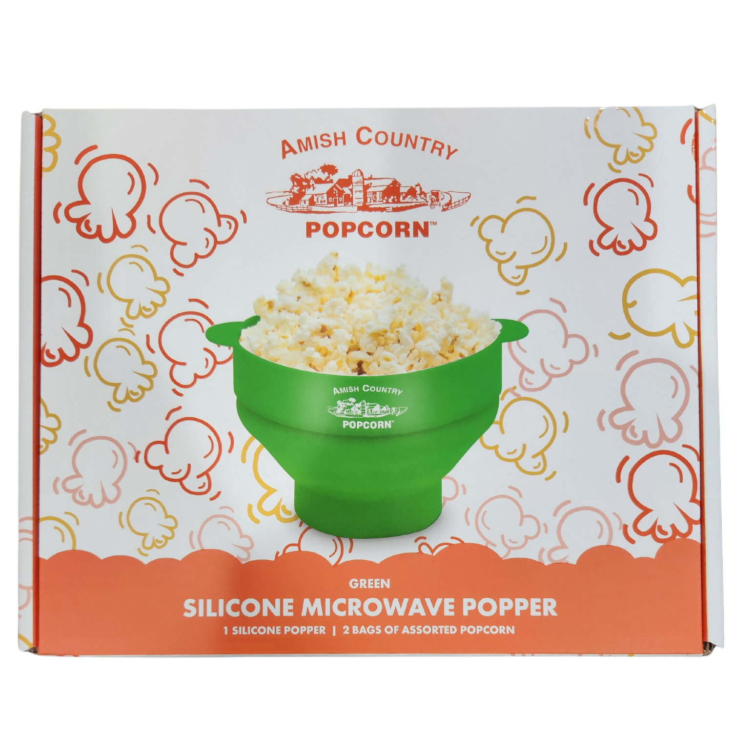 Green Silicone Microwave Popper