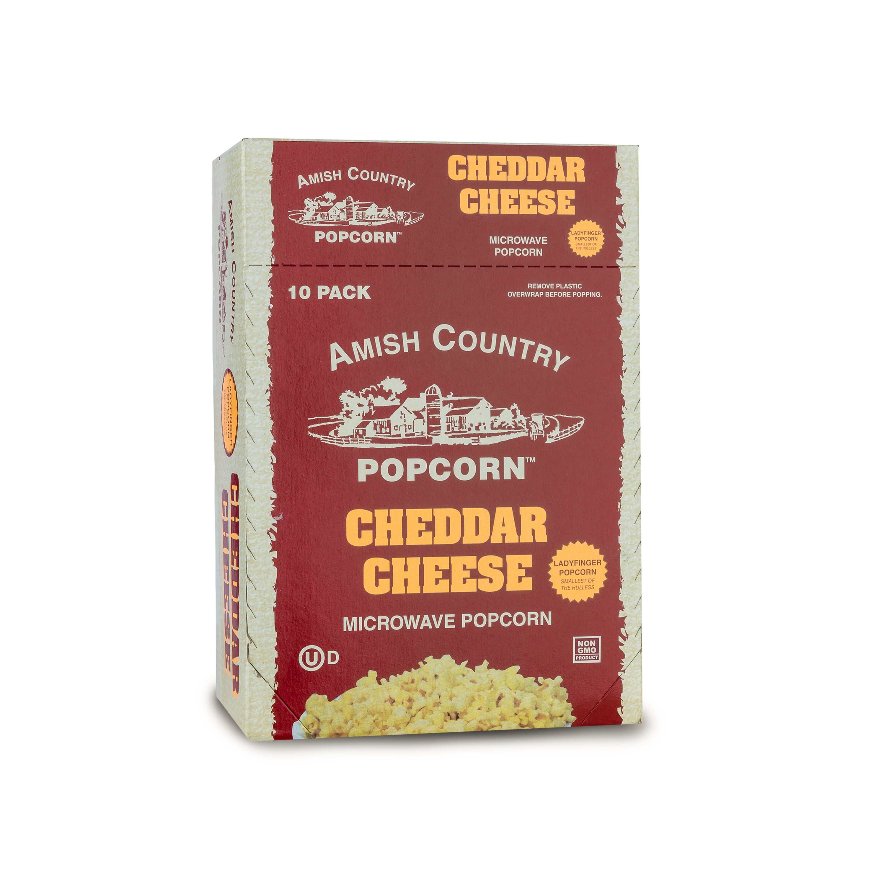 60ct Case Cheddar Cheese Microwave Hulless Popcorn (Includes Free Shipping)