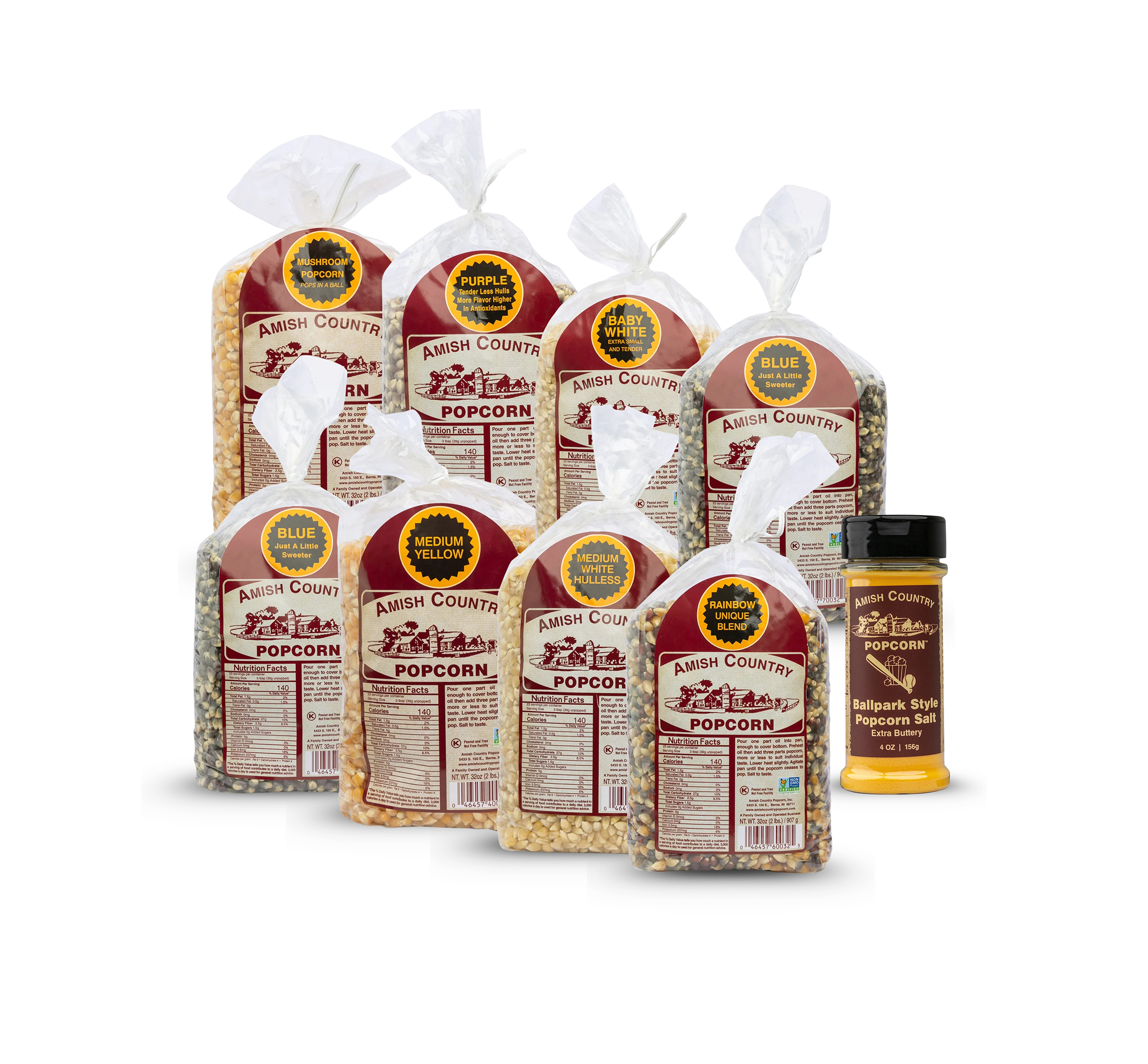 Eight 2 Pound Bags & One 6oz Salt