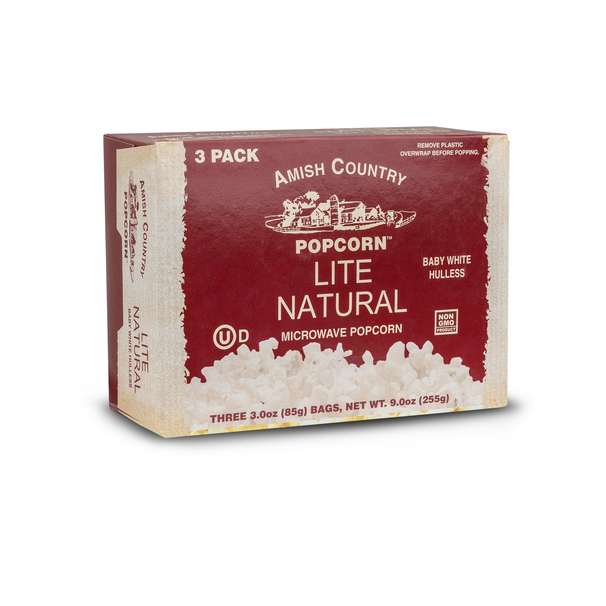 36ct Case of Lite Natural Microwave Hulless Popcorn (Includes Free Shipping)