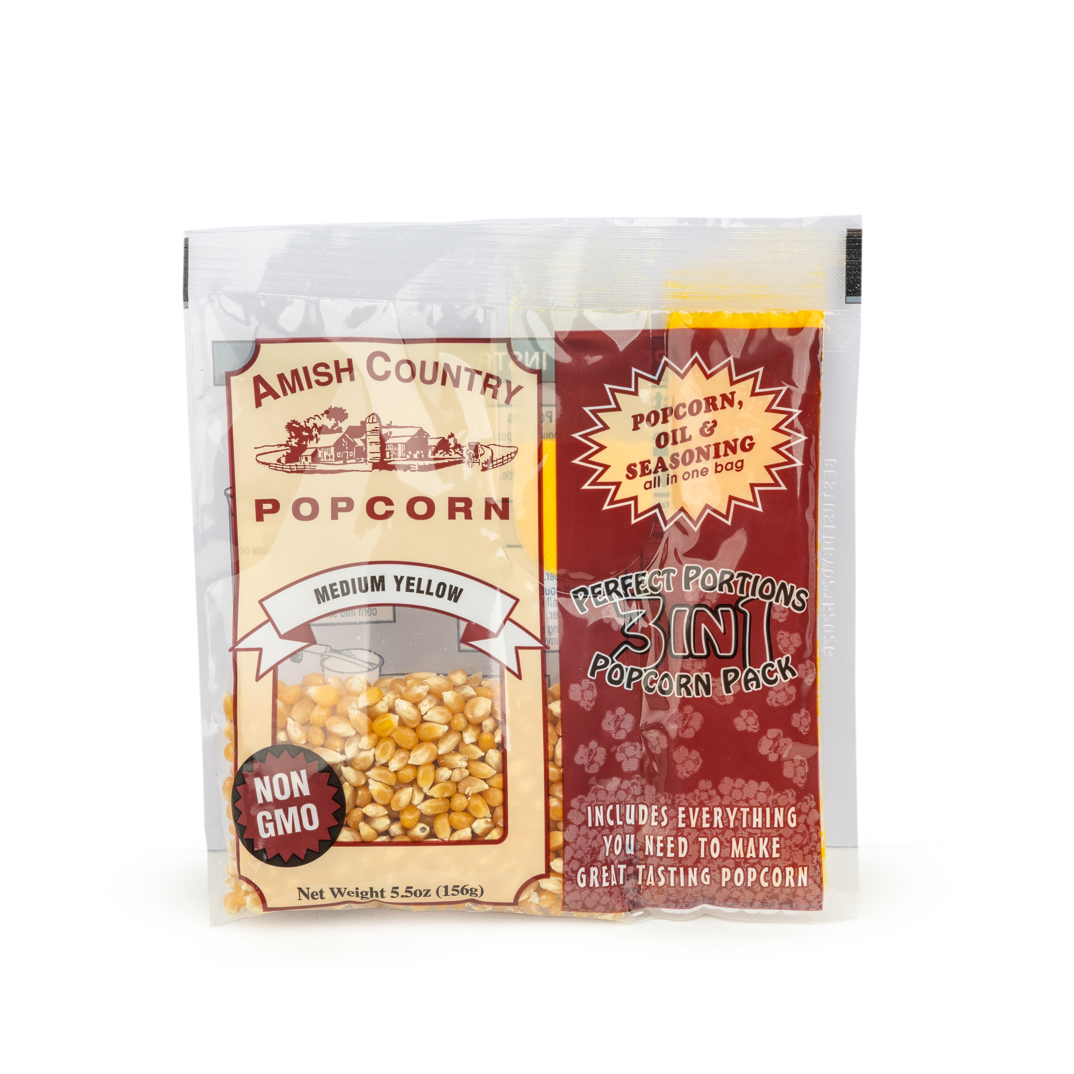 5.5oz Tri-Pack of Medium Yellow Popcorn