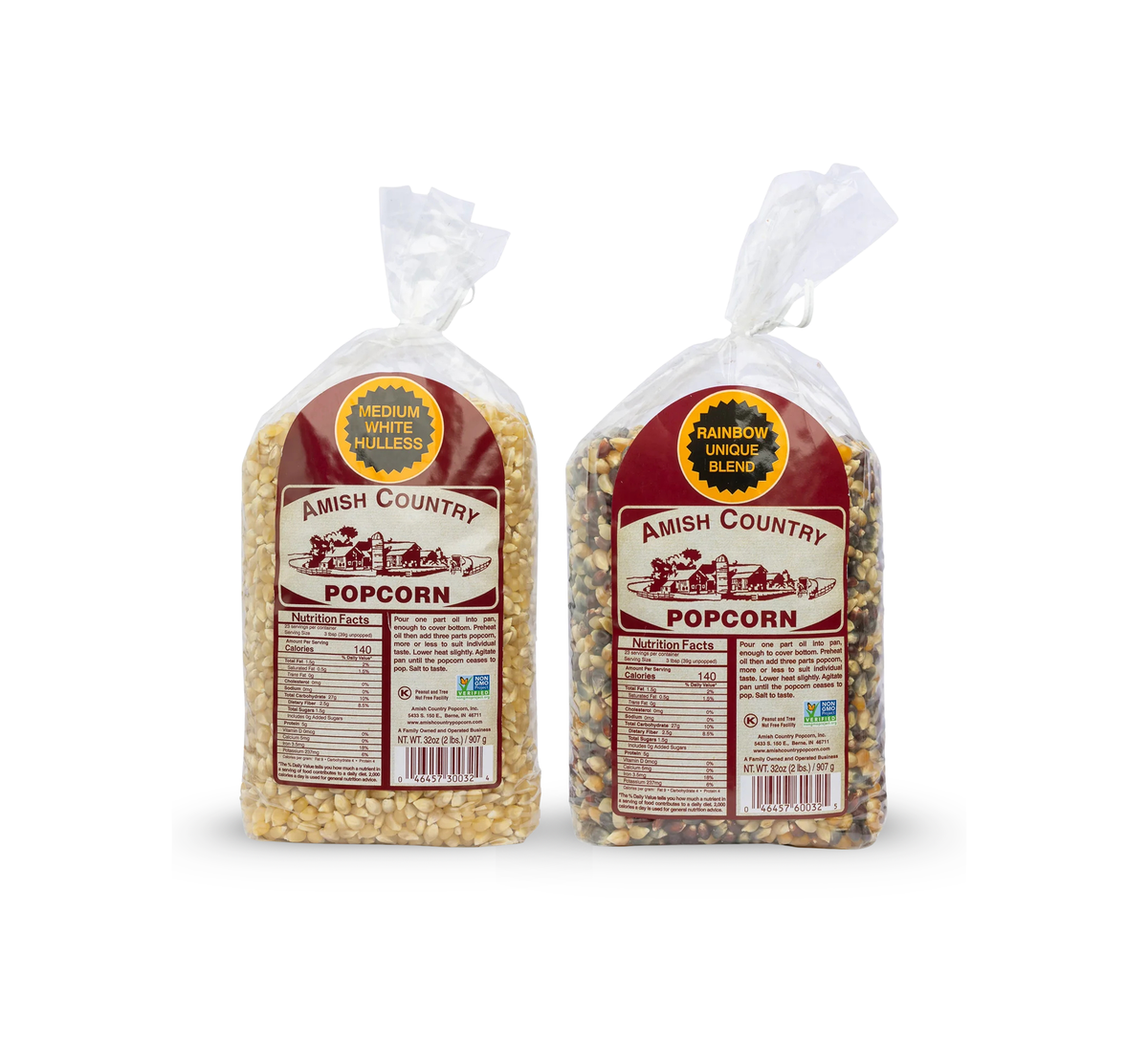 Two 2 lb. Bags of Popcorn