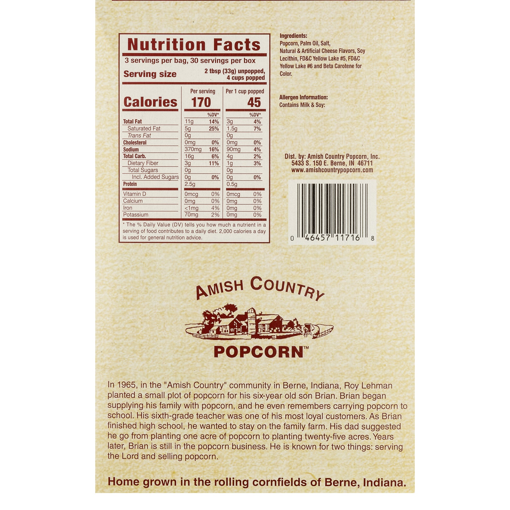 60ct Case Cheddar Cheese Microwave Hulless Popcorn (Includes Free Shipping)